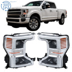 2X Chrome LED Headlamps for Ford F250 F350 Super Duty (2020–2022)