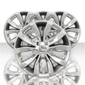 4pc 17' 10 Spoke Wheel Skins for 2015-2020 Chrysler 300 - Chrome Silver/Charcoal