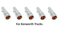 Chrome Amber Toggle Switch Extensions 2-1/4 In Set for Kenworth (2011–2021)