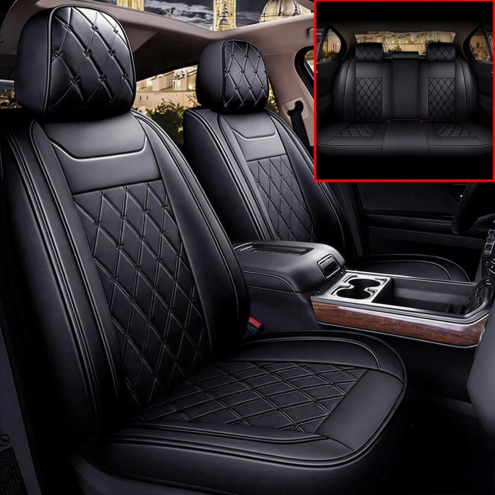 Set of 2 Front + Rear Leather Seat Covers for Toyota RAV4 (2019–2023)