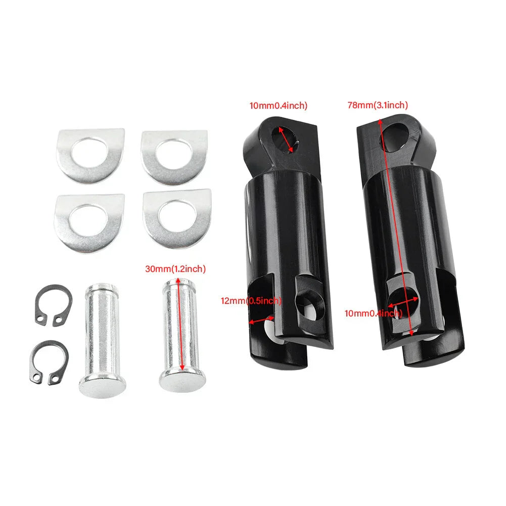 Male Mount Foot Peg Extensions for Harley Sportster, Touring, Softail, Dyna (2004-2023)