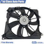 Left Auxiliary Radiator Cooling Fan Assembly for Acura TLX (2015-2020)