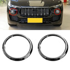1 Pair Front Fog Lamp Ring Chrome for Maserati Levante (2016–2026)