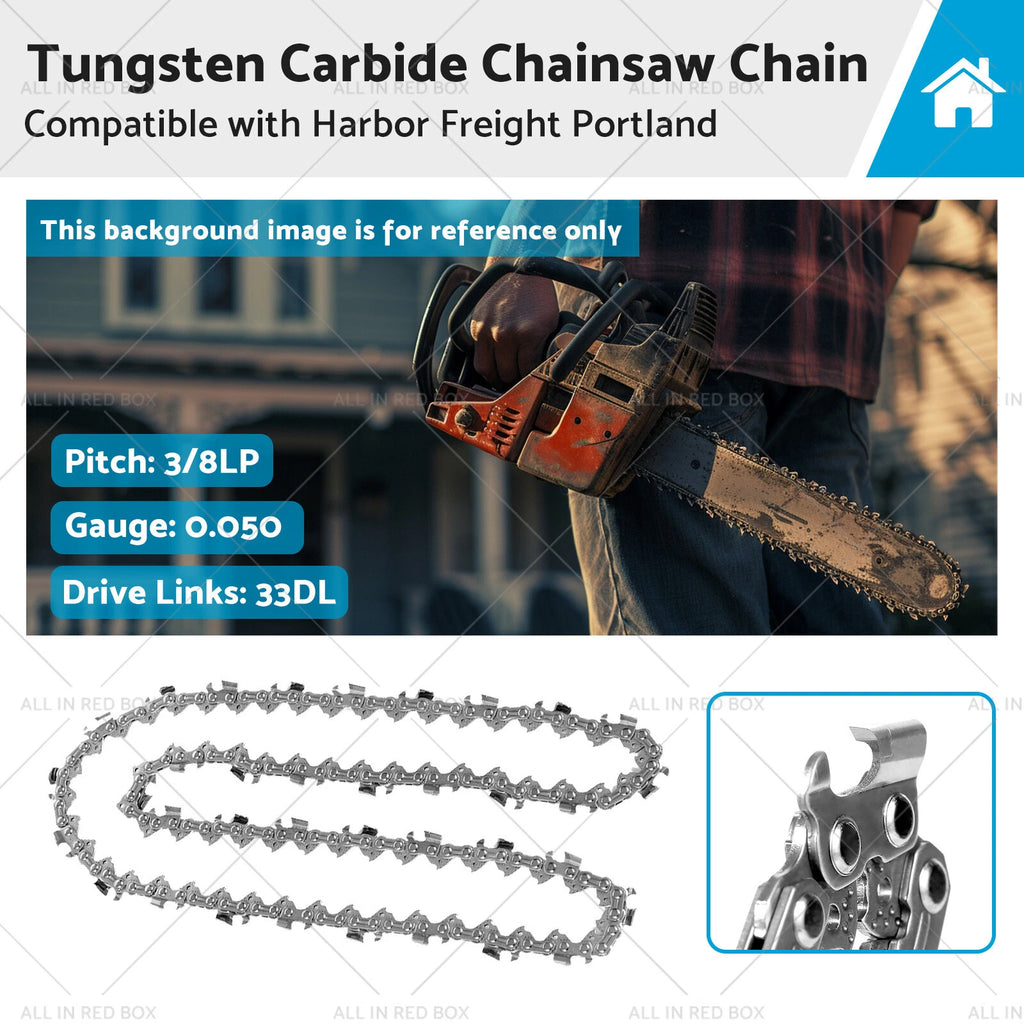 8" Carbide Chainsaw Chain for Harbor Freight Portland (62896, 68862)