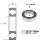 Deep Groove Ball Bearing P4 for Scooter Skateboard Wheel (17x30x7mm)