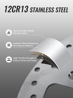 Front Brake Disc Rotors & Bolts for Harley Touring Street Glide (2014–2024)