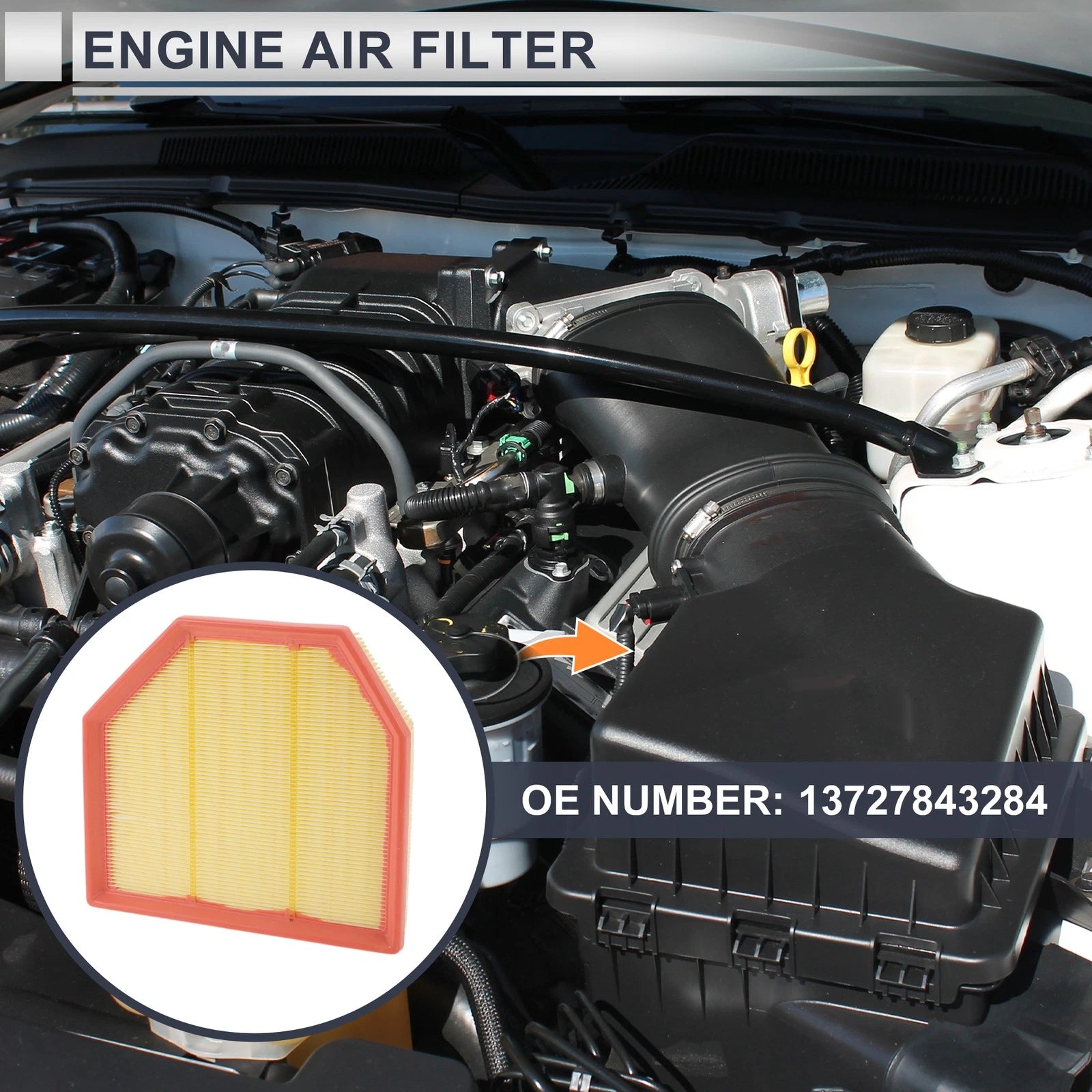 Car Engine Air Filter No. 13727843284 for BMW M2 3.0L (2019–2021)