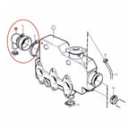 2pcs Heat Exchanger End Cap for Volvo Penta MD 2030 (Replacement 3580326, 145536370)