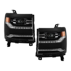 Full LED Headlight Set for Chevy Silverado 1500 (2016–2018) W/Module