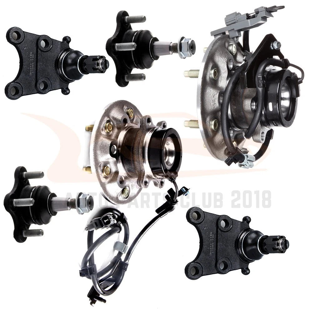 6pc Front Wheel Hub & Bearing Kit for Colorado Canyon (2004–2012)
