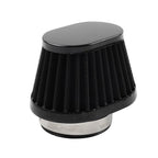 2X 55MM 2.17" Motorcycle Oval Air Intake Filter Cleaner Pod Black