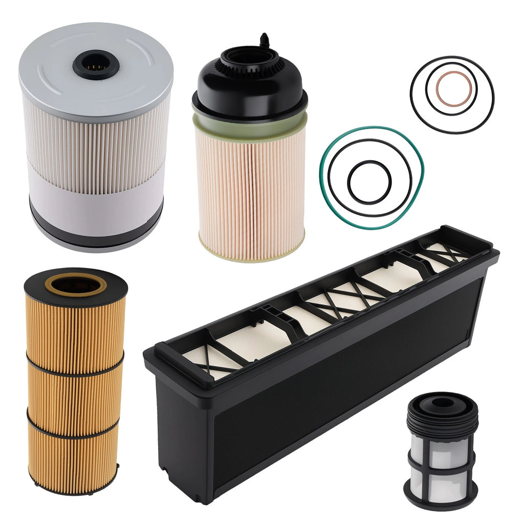 4pc Filter Kit for Freightliner Cascadia (DD13 DD15 DD16) AF27879 PF9908