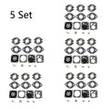 Set of 5 Carburetor Diaphragm Kits for Tecumseh TC200 TC300, Tillotson RK21 HU