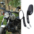 Gloss Black 8mm Rear View Side Mirrors for Harley Softail Dyna Touring (1982–2024)