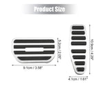 2X Gas Accelerator Brake Pedal Covers for Suzuki Jimny JB64W (2018–2023) Silver Tone