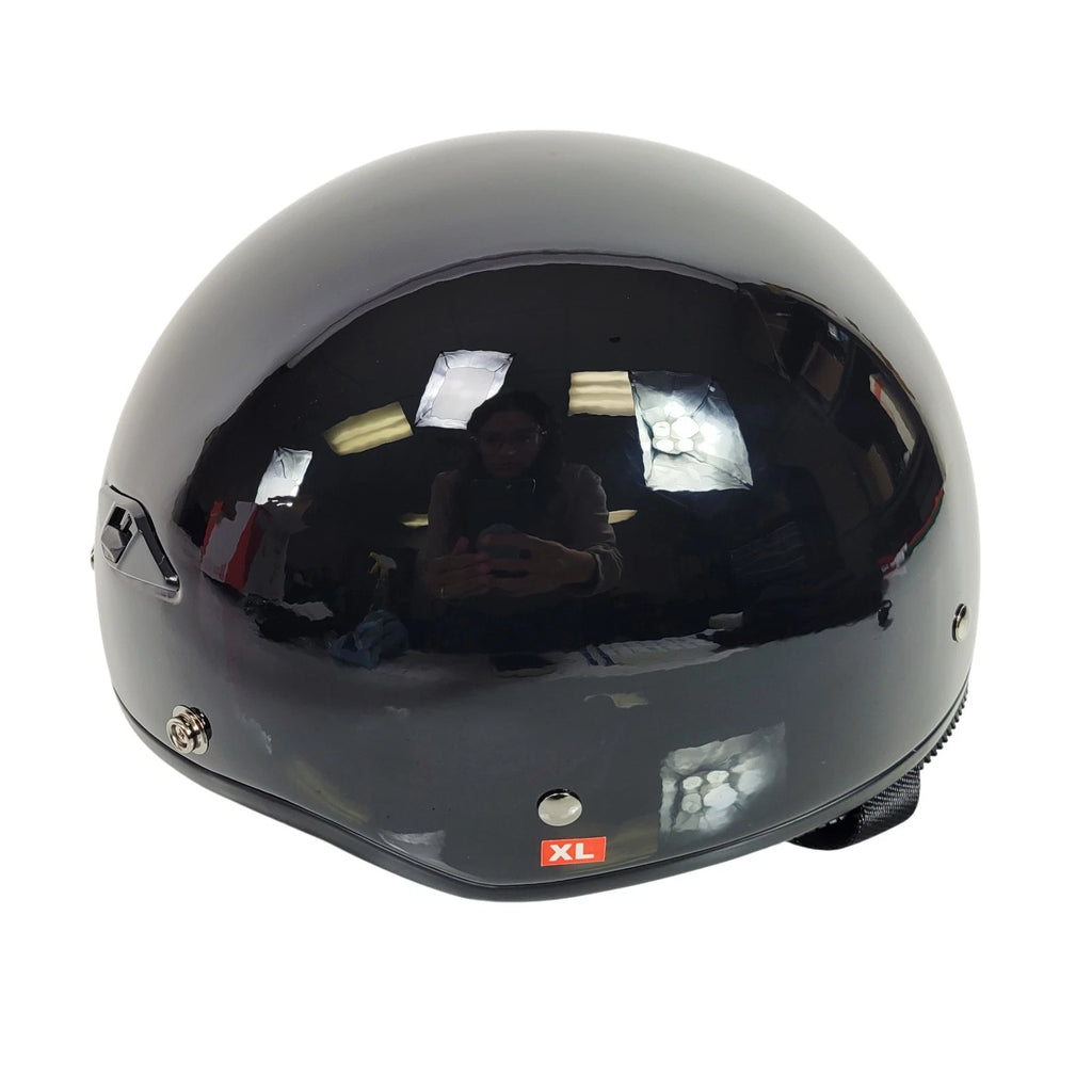 Bagger Half Helmet for LS2 HH568 (Solid Gloss Black, Size L)