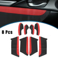 8Pcs Door Panel Armrest Cover for Honda Civic (2016–2020) Red Line