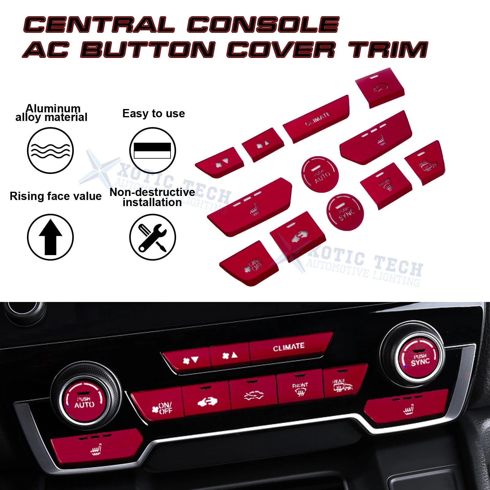 Center Dashboard Switch Cover Trims for Honda CR-V DX (2017-2022)