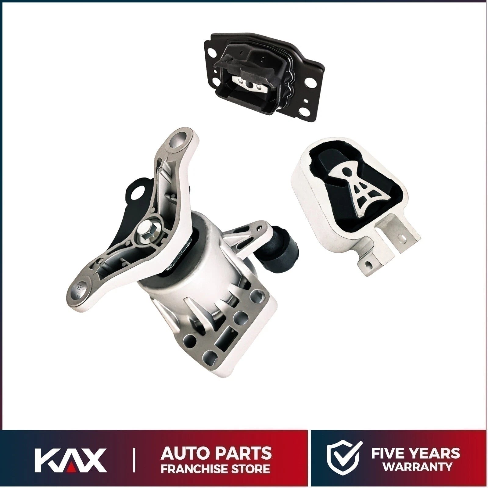3x Motor Mount Set for Ford Fusion (2013–2018) 2.0L Auto Transmission