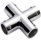 Four Way Cross Pipe Connector 22 25 32mm for Boats (316 Stainless Steel)