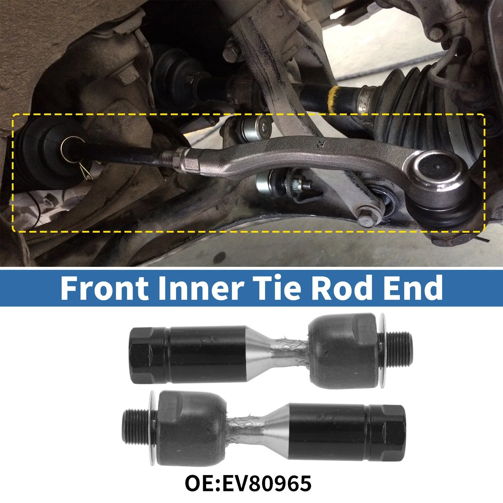 2 Pcs Front Inner Tie Rod End Links for Isuzu Ascender (2003–2008) EV80965