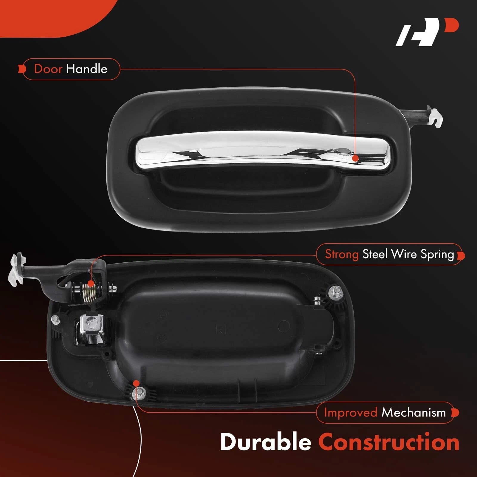 Rear Driver Exterior Door Handle for Chevy Silverado GMC Sierra 1500 (2007–2018)