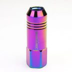 Set of 20 Open End M12x1.25 Neo Chrome Aluminum Lug Nuts for JDM Rims