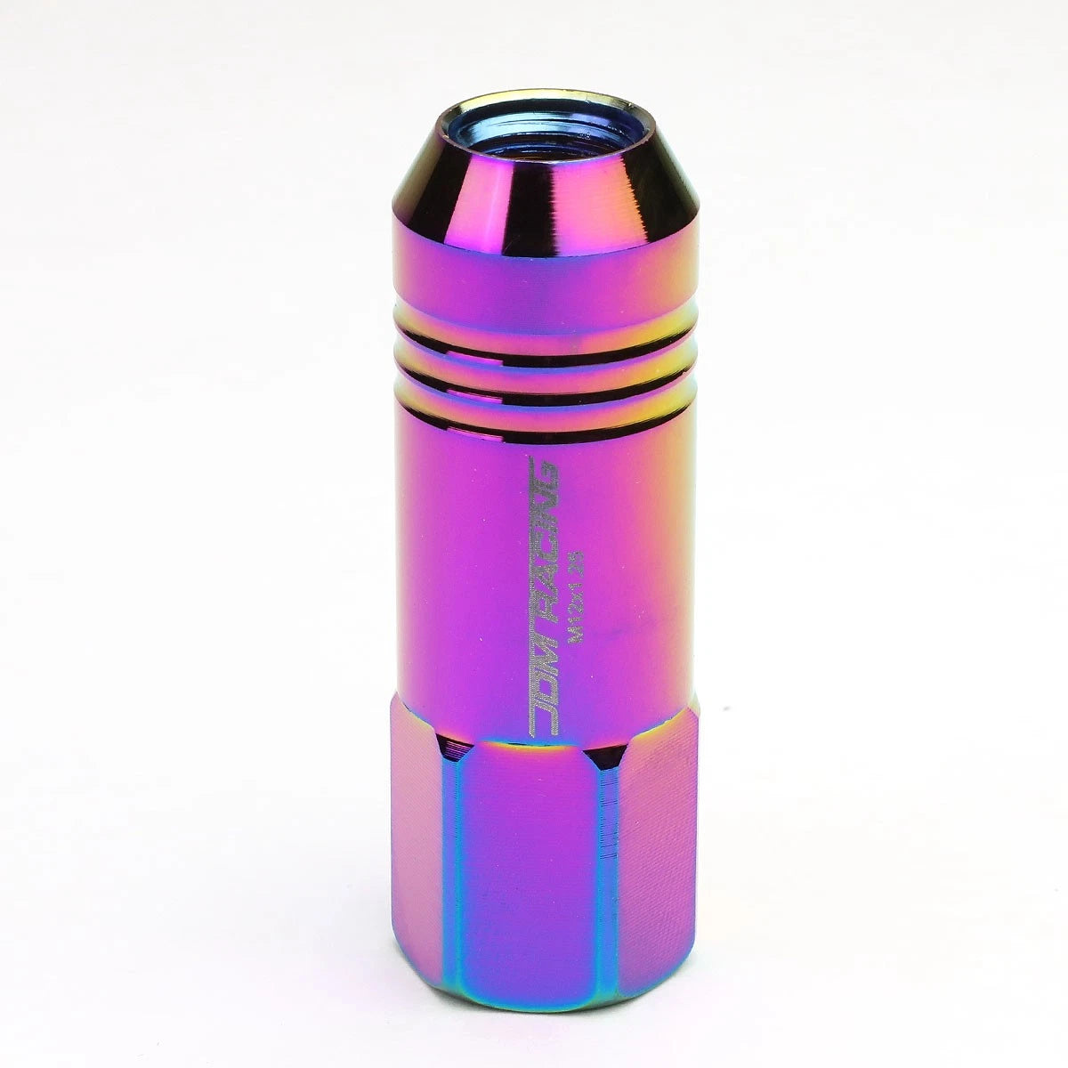 Set of 20 Open End M12x1.25 Neo Chrome Aluminum Lug Nuts for JDM Rims