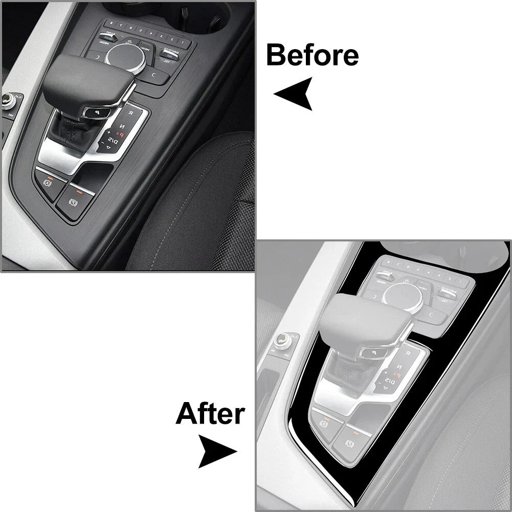 RHD Center Console Gear Shift Box Frame Cover Trim for Audi A4 A5 (2016-2023)