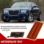 2X Amber Lens Full LED Front Side Marker Lights for Chrysler 300 (2005–2010)