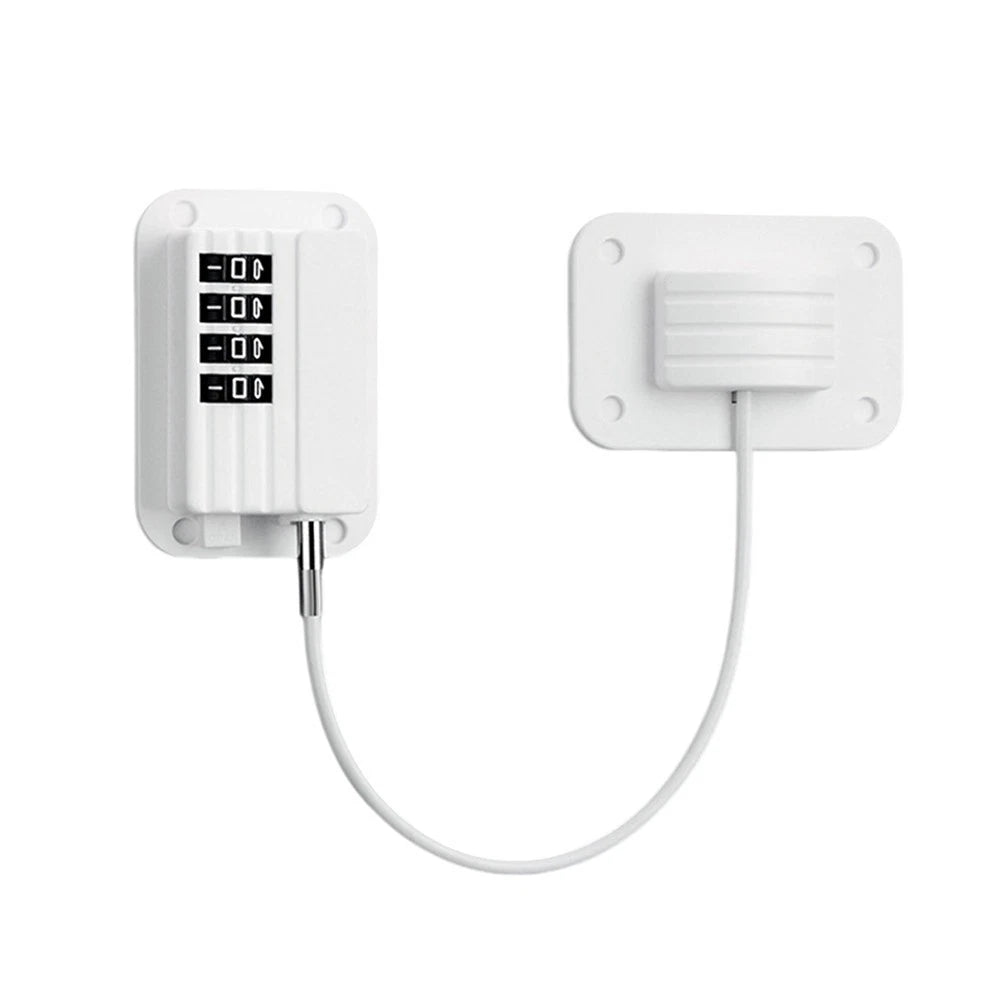 Refrigerator Drawer Lock with 0000 Default Code and Easy Reset Function