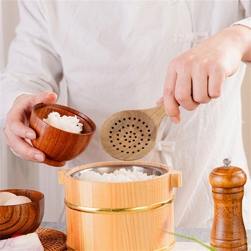 Set of 4 Wooden Cooking Spoons for Kitchen Tools