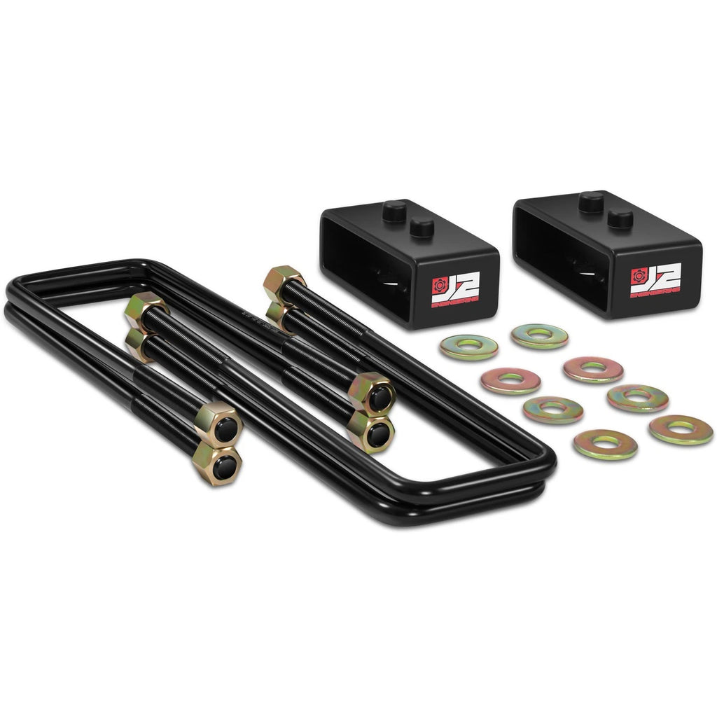2" Black Carbon Steel Leaf Spring Lift Block Leveling Kit for Ford F150 (2004–2017)