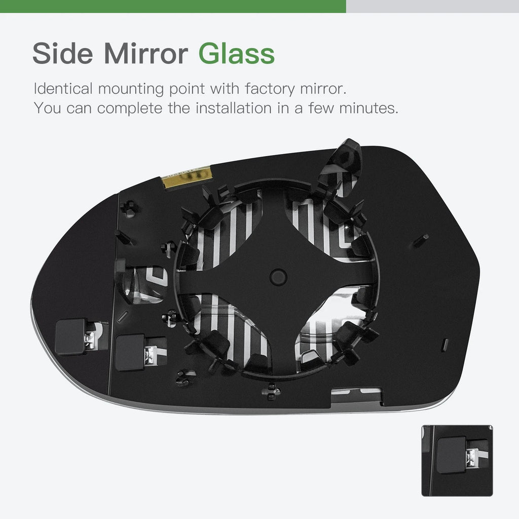 Heated Mirror Glass Replacement for Audi A6/A6 Quattro S6 (2012–2018) RH