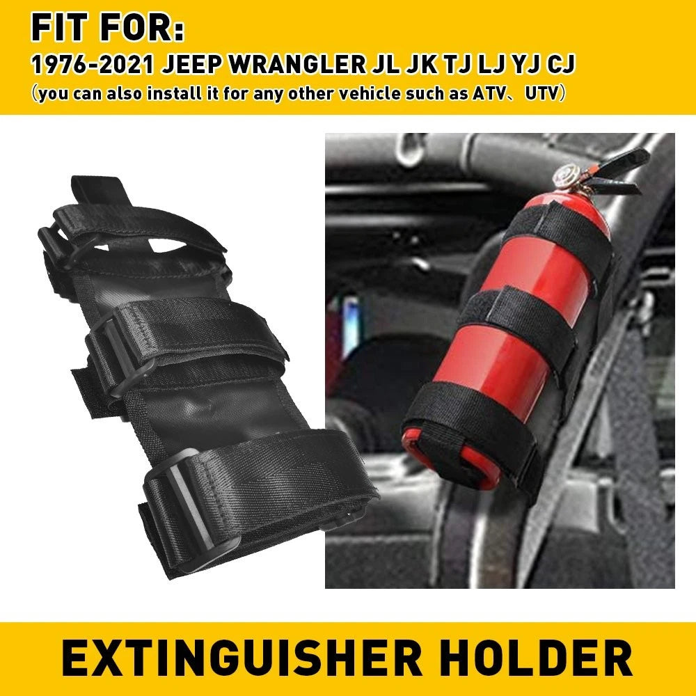 Fire Extinguisher Holder Bracket for Jeep Wrangler TJ JK JL (1997–2023)