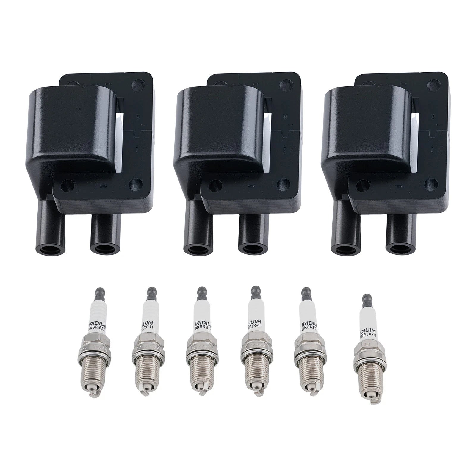 3pcs Ignition Coil + 6x Spark Plug for Mitsubishi Montero (1995–1996) MD184230