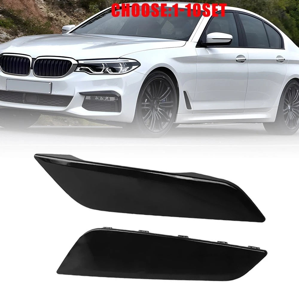 Gloss Black Wing Air Vent Hood Intake Covers for BMW 5 Series (2017–2023)