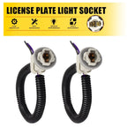 2X License Plate Tag Light Sockets Wire Harness for Ford F250 F350 (1999–2015)