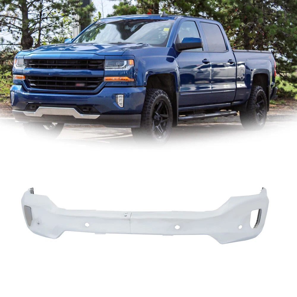 Front Lower Bumper Chrome with Sensor Holes for Chevrolet Silverado 1500 (2016–2018)