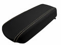 Leather Console Lid Armrest Cover for Ford Focus (2008–2011) Black Beige Stitch