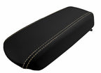 Leather Console Lid Armrest Cover for Ford Focus (2008–2011) Black Beige Stitch