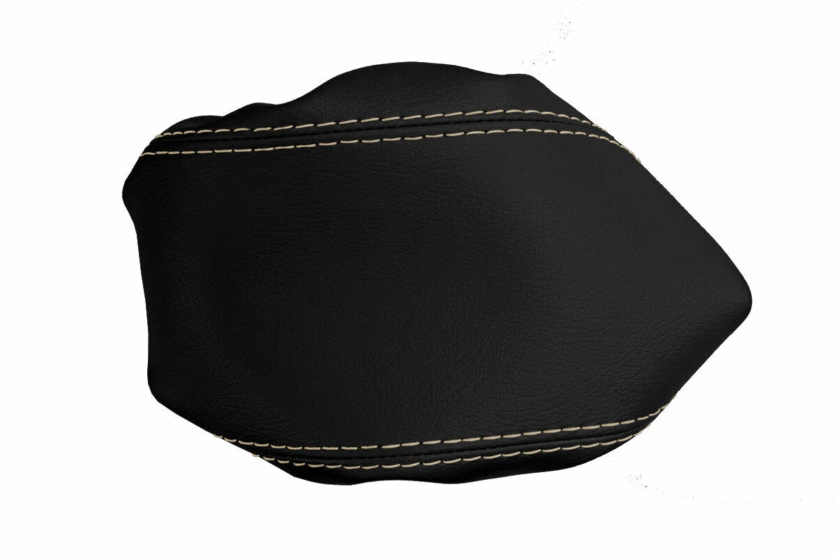 Leather Console Lid Armrest Cover for Toyota 4Runner (2010–2019) Beige Stitch