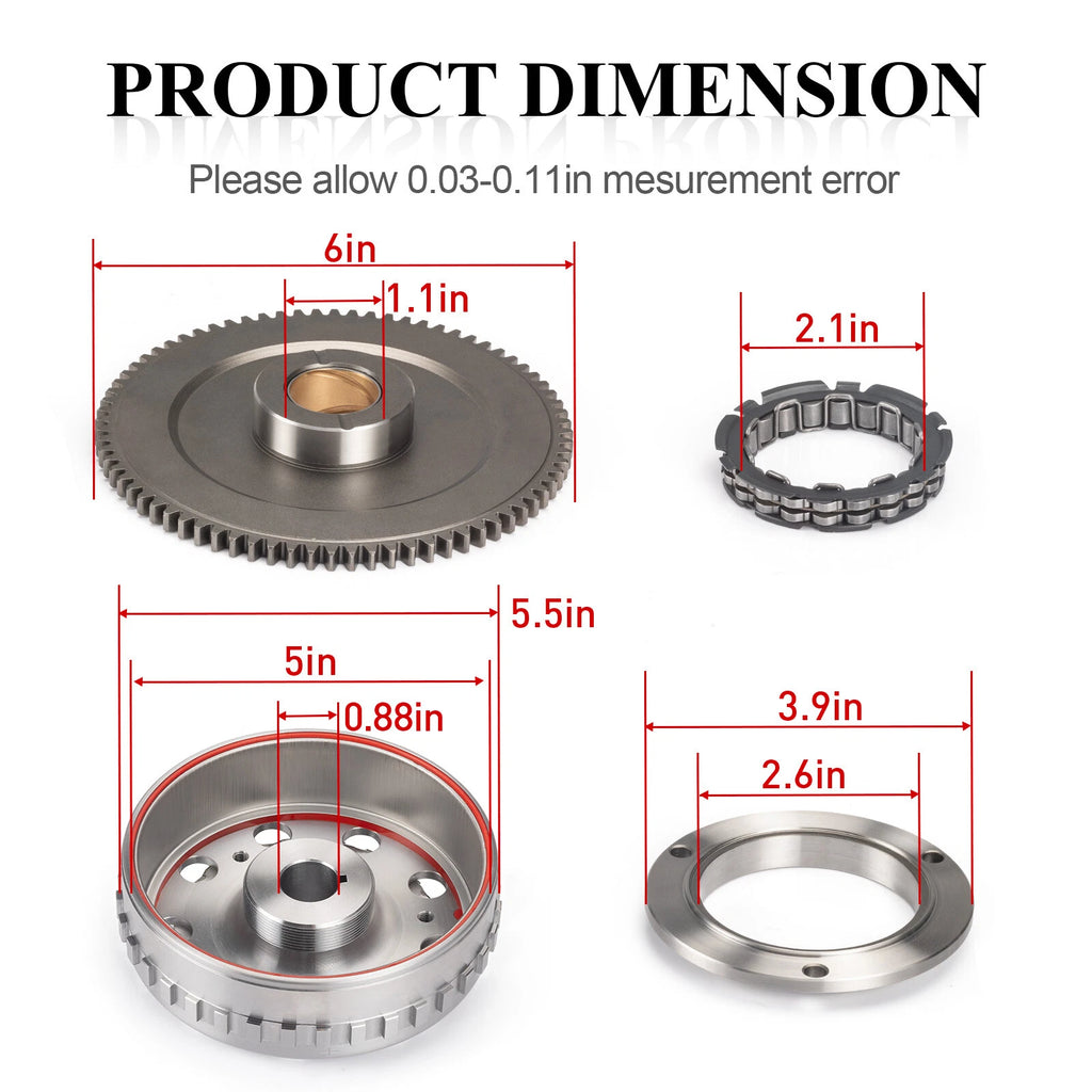 Starter Clutch One Way Idler Gear Kit for Polaris RZR 1000 (2015–2024)
