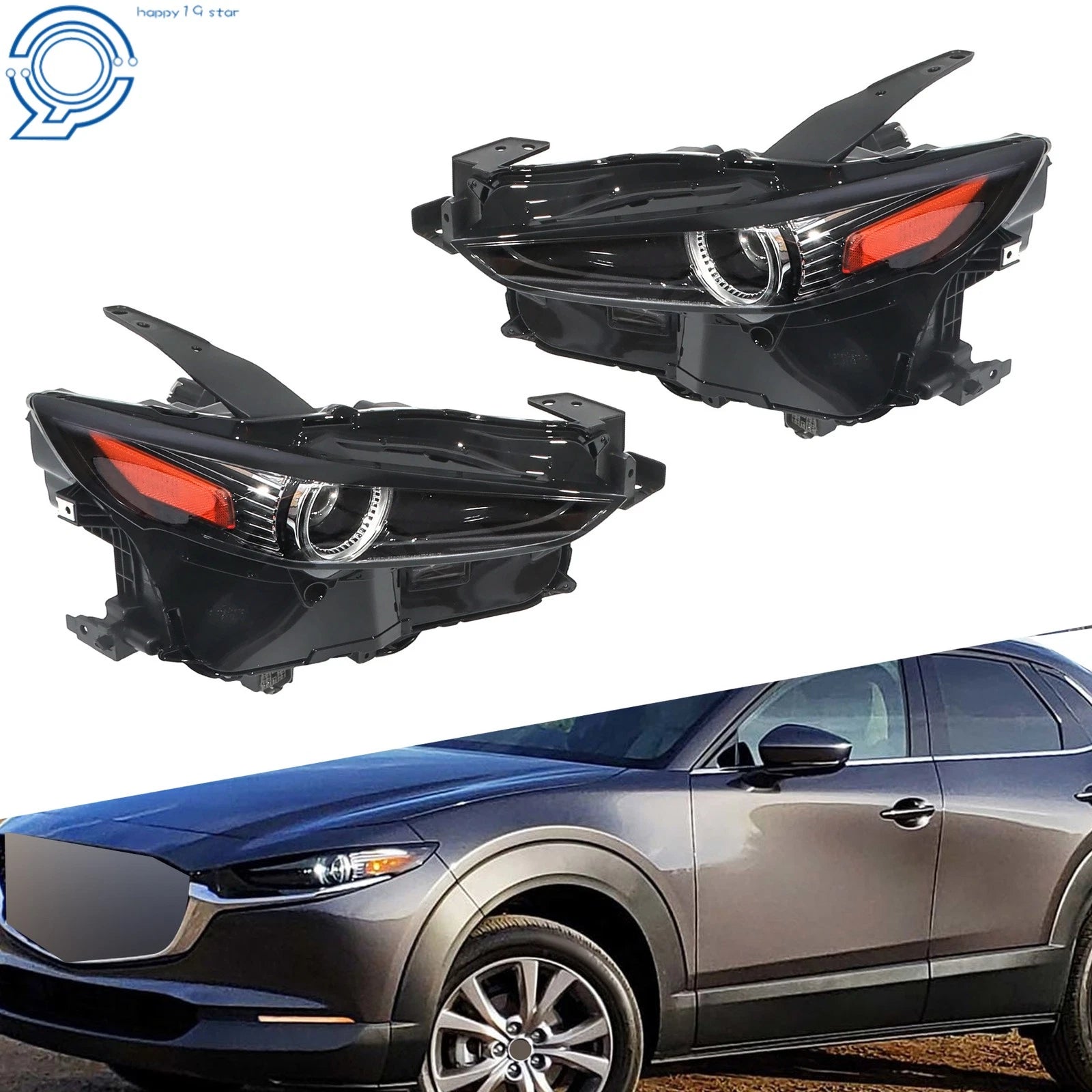 Set of 2 LED Headlights Assembly for Mazda CX30 (2020–2022) Left+Right