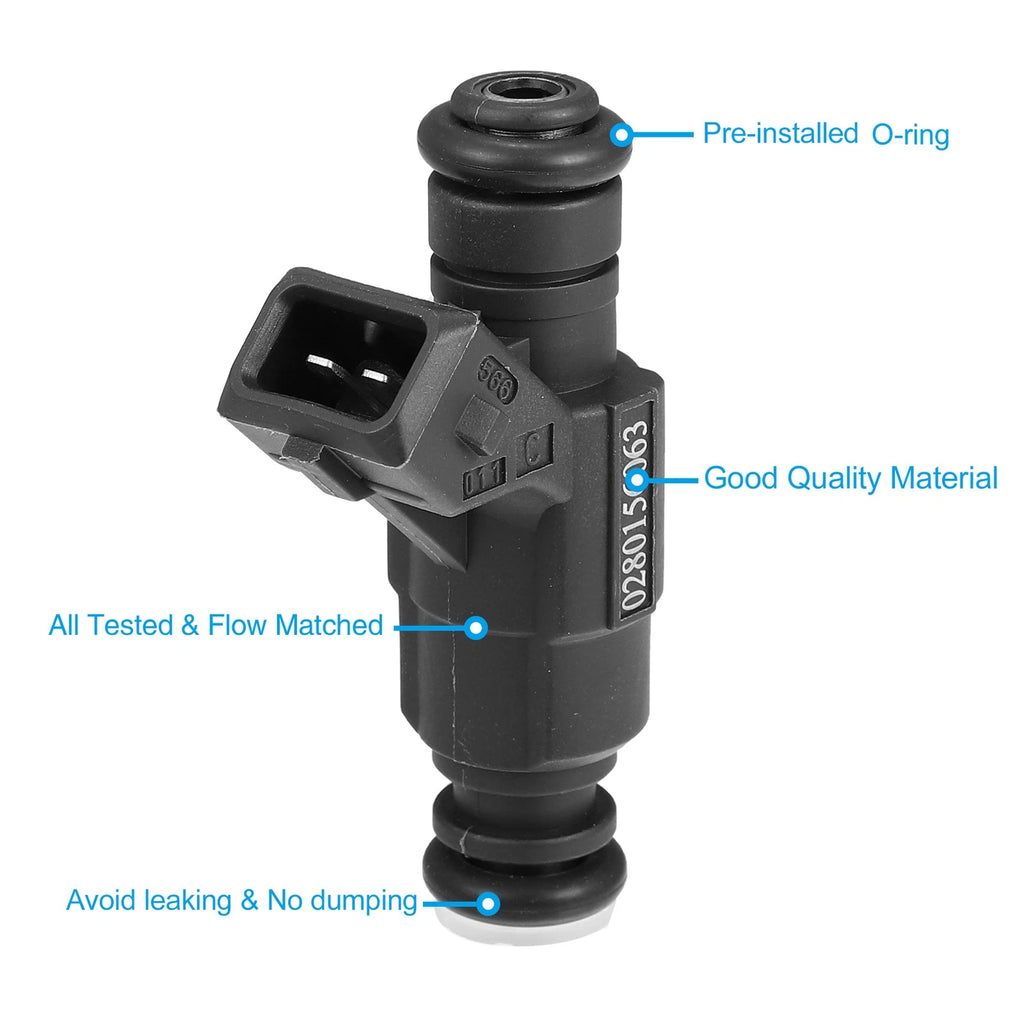 Set of 4 Fuel Injector Nozzles 0280156063 for Audi TT Quattro (2003–2006)