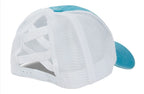 Pigmented Dye Criss Cross Mesh Ponytail Hat for Peterbilt Trucks