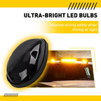 3PC Smoke Amber LED Cab Roof Lights for Chevy Silverado GMC Sierra (2002–2007)