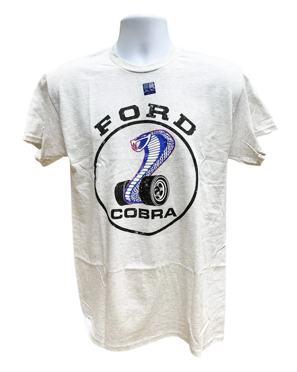 Ash Gray T-Shirt for Ford Mustang Cobra Jet Snake (1968–1970)