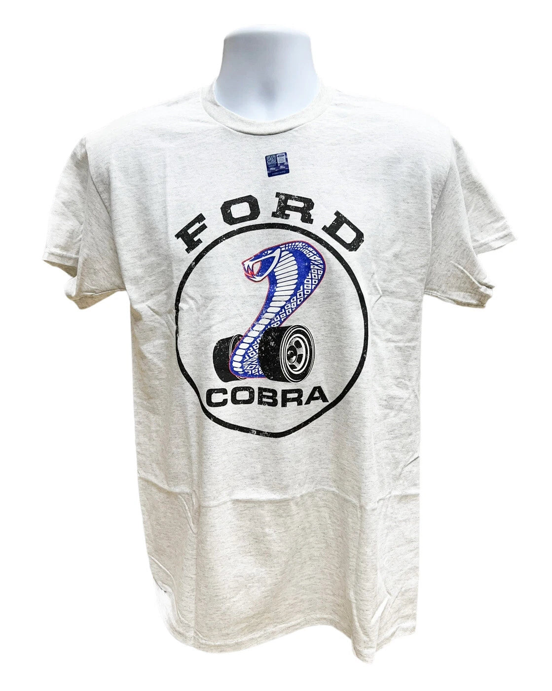 Ash Gray T-Shirt for Ford Mustang Cobra Jet Snake (1968–1970)