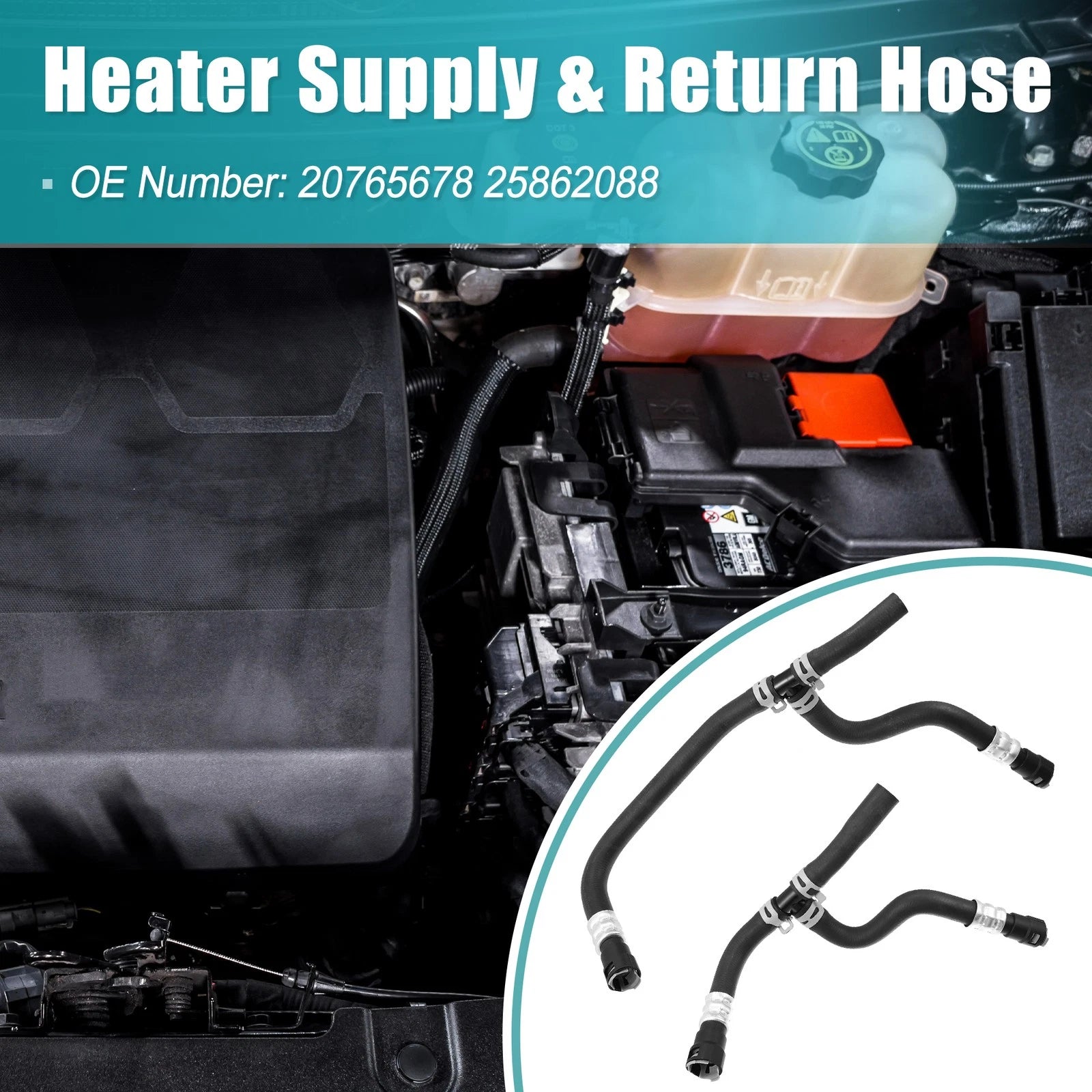 Heater Hose Assembly Set for Chevrolet Traverse, GMC Acadia (2009–2017) 20765678 25862088